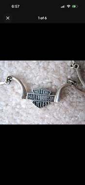 Vintage Harley-Davidson 925 Sterling Silver Necklace